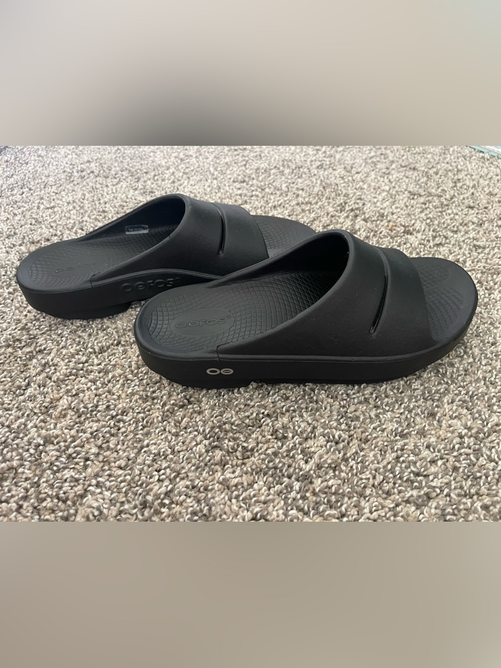 OOFOS OOahh Recovery Slides Sandals Black M6 W8